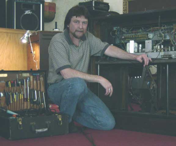 At work on a Hammond C3